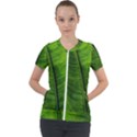 Green-leaf-plant-freshness-color Short Sleeve Zip Up Jacket View1