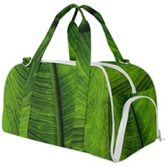 Green-leaf-plant-freshness-color Burner Gym Duffel Bag by Bedest