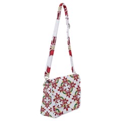 Christmas-wallpaper-background Shoulder Bag With Back Zipper by Bedest