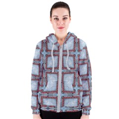 Pattern-cross-geometric-shape Women s Zipper Hoodie by Bedest