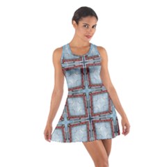 Pattern-cross-geometric-shape Cotton Racerback Dress by Bedest