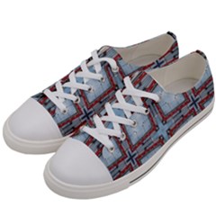 Pattern-cross-geometric-shape Women s Low Top Canvas Sneakers by Bedest