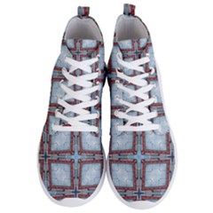 Pattern-cross-geometric-shape Men s Lightweight High Top Sneakers by Bedest