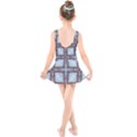 Pattern-cross-geometric-shape Kids  Skater Dress Swimsuit View2