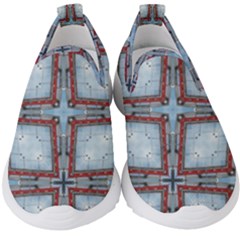 Pattern-cross-geometric-shape Kids  Slip On Sneakers by Bedest