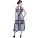 Pattern-cross-geometric-shape Round Neck Boho Dress View2