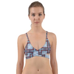 Pattern-cross-geometric-shape Wrap Around Bikini Top by Bedest