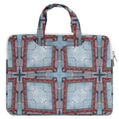 Pattern-cross-geometric-shape Macbook Pro 13  Double Pocket Laptop Bag by Bedest