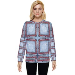 Pattern-cross-geometric-shape Hidden Pocket Sweatshirt by Bedest