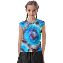 Abstract-kaleidoscope-pattern Kids  Raglan Cap Sleeve T-shirt by Bedest