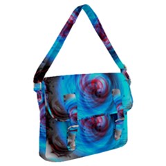 Abstract-kaleidoscope-pattern Buckle Messenger Bag by Bedest