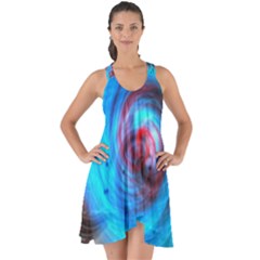 Abstract-kaleidoscope-pattern Show Some Back Chiffon Dress by Bedest