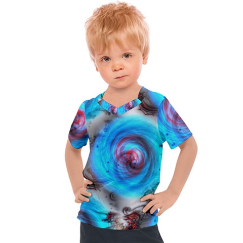 Abstract-kaleidoscope-pattern Kids  Sports T-shirt by Bedest