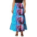 Abstract-kaleidoscope-pattern Tiered Ruffle Maxi Skirt View1