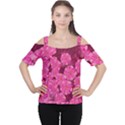 Cherry-blossoms-floral-design Cutout Shoulder T-Shirt View1