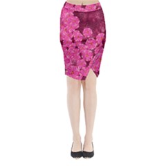 Cherry-blossoms-floral-design Midi Wrap Pencil Skirt by Bedest