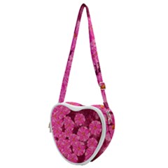 Cherry-blossoms-floral-design Heart Shoulder Bag