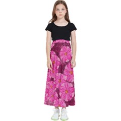 Cherry-blossoms-floral-design Kids  Flared Maxi Skirt by Bedest