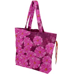 Cherry-blossoms-floral-design Drawstring Tote Bag by Bedest