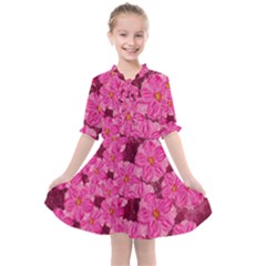 Cherry-blossoms-floral-design Kids  All Frills Chiffon Dress by Bedest