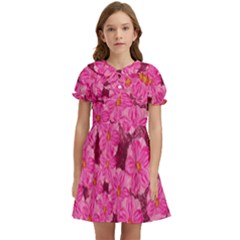 Cherry-blossoms-floral-design Kids  Bow Tie Puff Sleeve Dress by Bedest