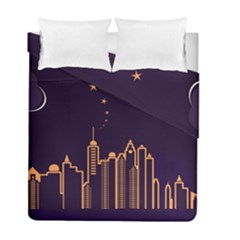 Skyscraper Town Urban Towers Duvet Cover Double Side (full/ Double Size) by pakminggu