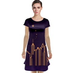 Skyscraper Town Urban Towers Cap Sleeve Nightdress by pakminggu