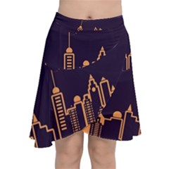 Skyscraper Town Urban Towers Chiffon Wrap Front Skirt by pakminggu