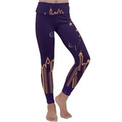 Skyscraper Town Urban Towers Kids  Lightweight Velour Classic Yoga Leggings by pakminggu