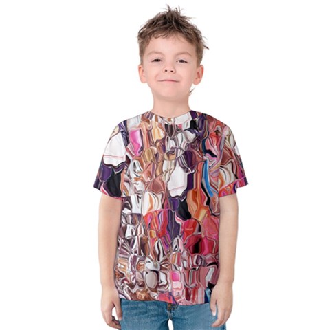  Smudge  Kids  Cotton T-shirt by kaleidomarblingart