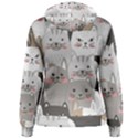 Cute Cats Seamless Pattern Women s Pullover Hoodie View2