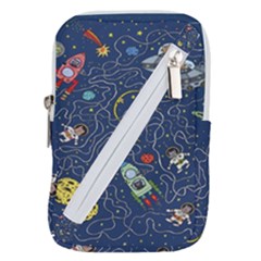 Cat-cosmos-cosmonaut-rocket Belt Pouch Bag (large) by pakminggu