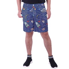 Cat-cosmos-cosmonaut-rocket Men s Pocket Shorts by pakminggu