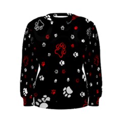 Art Pattern Traces Paw Women s Sweatshirt