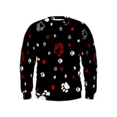 Art Pattern Traces Paw Kids  Sweatshirt