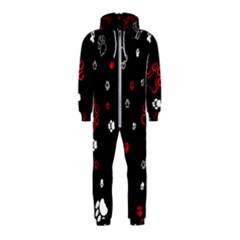 Art Pattern Traces Paw Hooded Jumpsuit (kids)