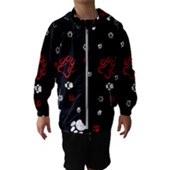 Art Pattern Traces Paw Kids  Hooded Windbreaker