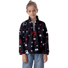 Art Pattern Traces Paw Kids  Half Zip Hoodie