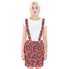 Letters Alphabet Typography Texture Braces Suspender Skirt by pakminggu