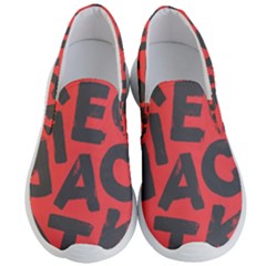 Letters Alphabet Typography Texture Men s Lightweight Slip Ons by pakminggu