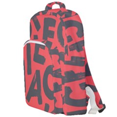 Letters Alphabet Typography Texture Double Compartment Backpack by pakminggu