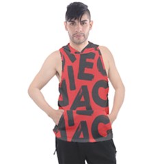 Letters Alphabet Typography Texture Men s Sleeveless Hoodie by pakminggu