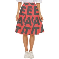 Letters Alphabet Typography Texture Classic Short Skirt by pakminggu