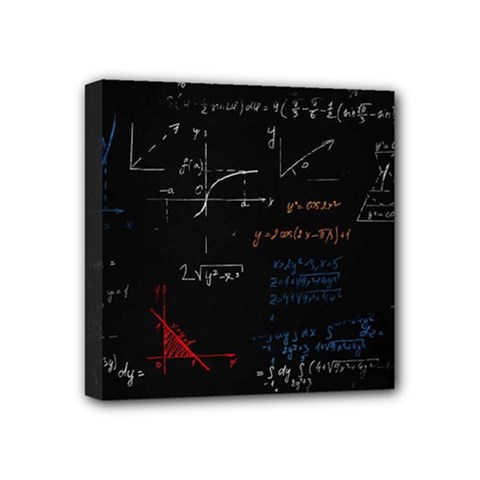 Math Mathematics Pattern Mini Canvas 4  X 4  (stretched) by pakminggu