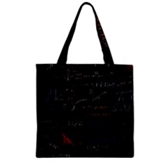 Math Mathematics Pattern Zipper Grocery Tote Bag by pakminggu