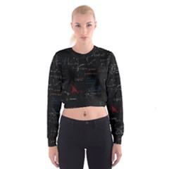 Math Mathematics Pattern Cropped Sweatshirt