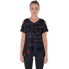 Math Mathematics Pattern Cut Out Side Drop T-shirt by pakminggu