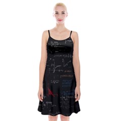 Math Mathematics Pattern Spaghetti Strap Velvet Dress