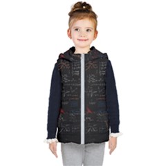 Math Mathematics Pattern Kids  Hooded Puffer Vest