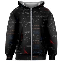 Math Mathematics Pattern Kids  Zipper Hoodie Without Drawstring